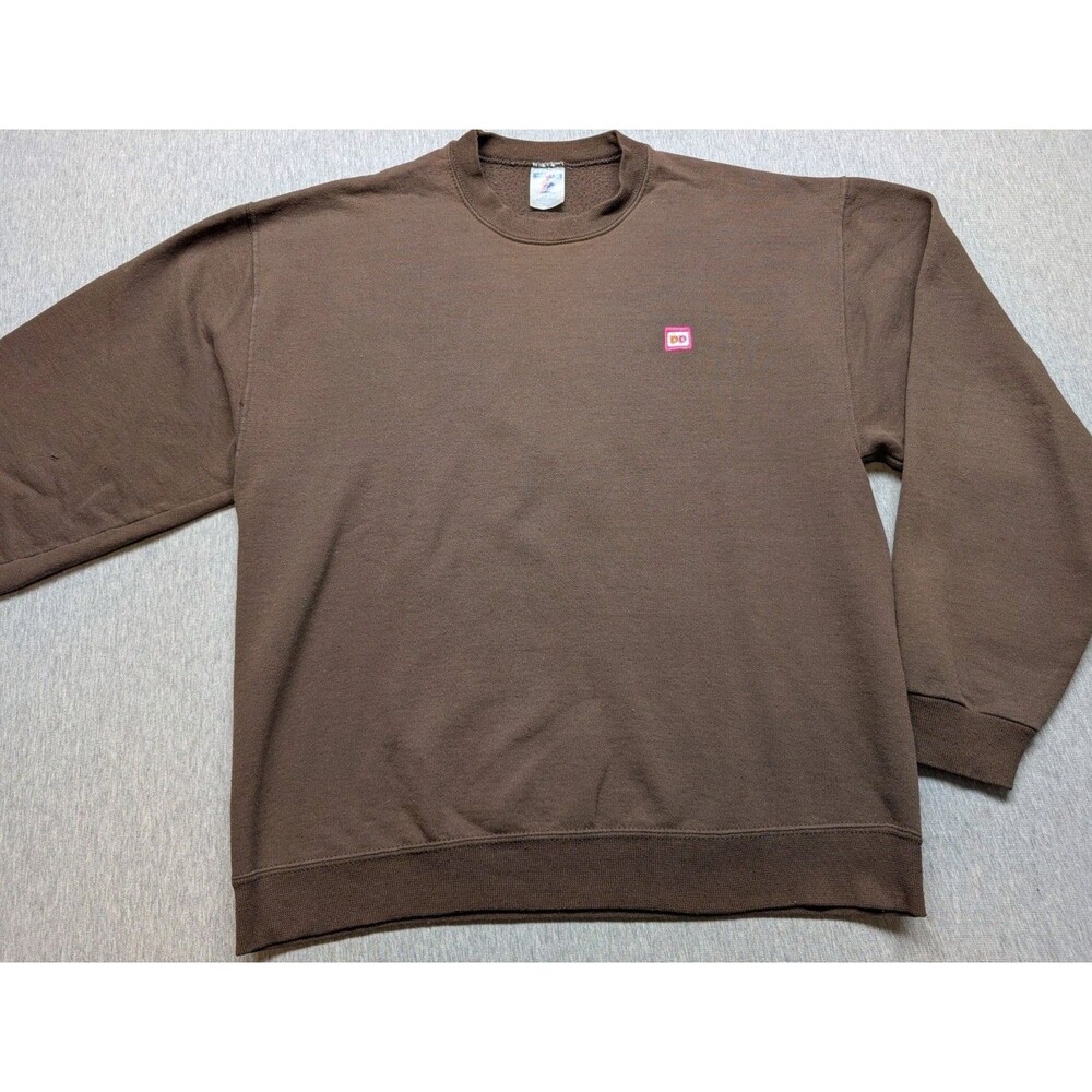 Dunkin Donuts Employee Crewneck Sweatshirt Size Large Vintage Y2K DD 90's RARE
